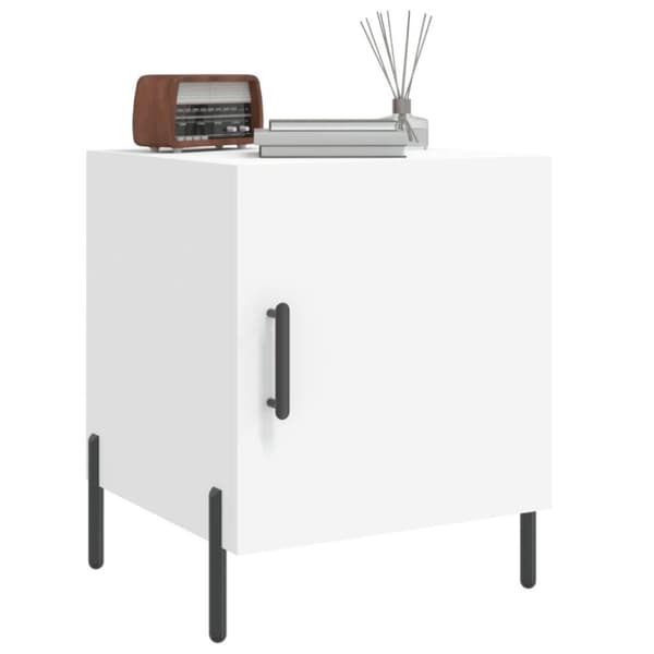 vidaXL sengeborde 2 stk. 40x40x50 cm konstrueret træ hvid