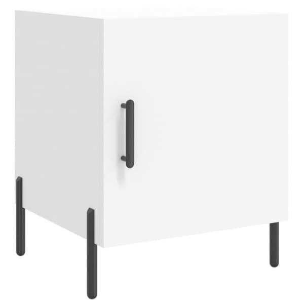 vidaXL sengeborde 2 stk. 40x40x50 cm konstrueret træ hvid