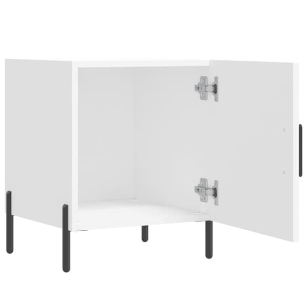 vidaXL sengeborde 2 stk. 40x40x50 cm konstrueret træ hvid