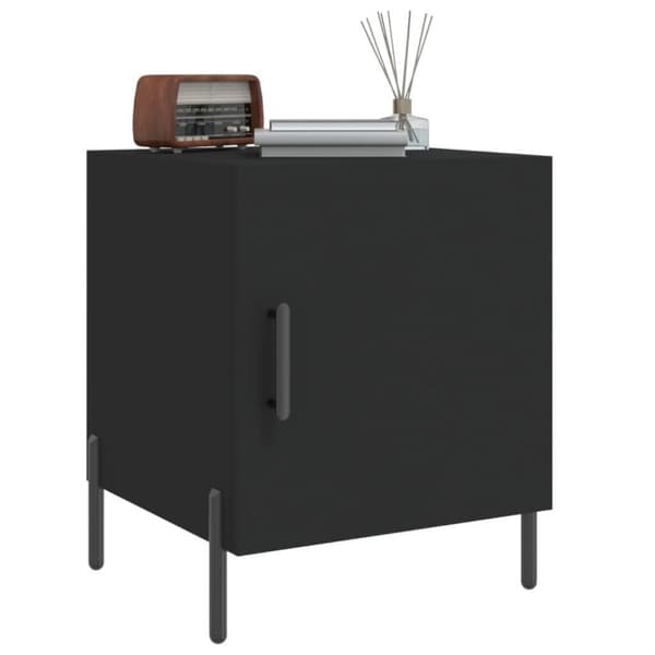 vidaXL Nattbord 2 stk svart 40x40x50 cm konstruert tre