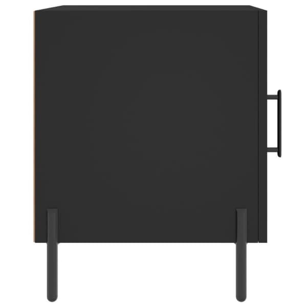 vidaXL Nattbord 2 stk svart 40x40x50 cm konstruert tre