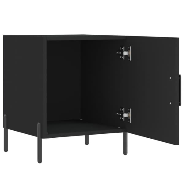 vidaXL Nattbord 2 stk svart 40x40x50 cm konstruert tre