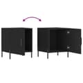 Miniatyrbilde 8 av 11: vidaXL Nattbord 2 stk svart 40x40x50 cm konstruert tre