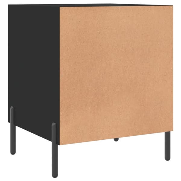 vidaXL Nattbord 2 stk svart 40x40x50 cm konstruert tre