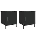 Miniatyrbilde 1 av 11: vidaXL Nattbord 2 stk svart 40x40x50 cm konstruert tre