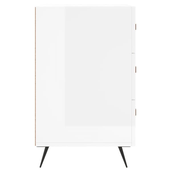 vidaXL Nattbord høyglans hvit 40x40x66 cm konstruert tre