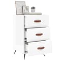Miniatyrbilde 2 av 11: vidaXL Nattbord høyglans hvit 40x40x66 cm konstruert tre