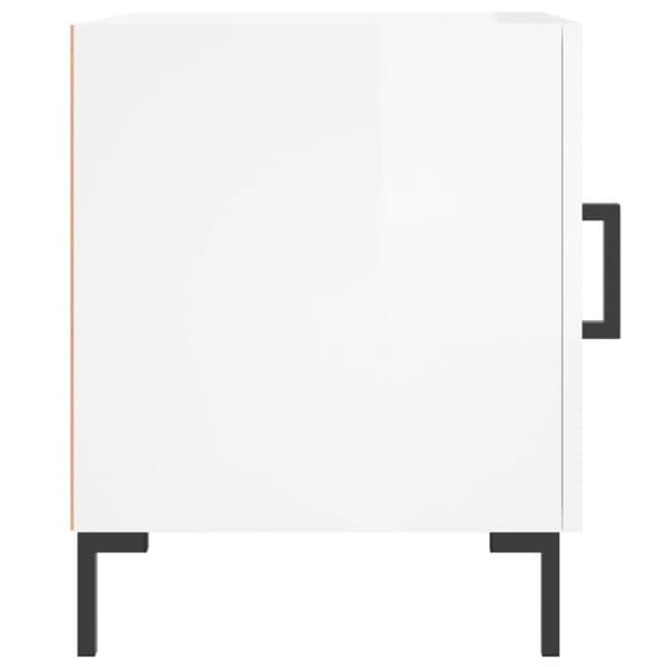 vidaXL Nattbord 2 stk høyglans hvit 40x40x50 cm konstruert tre