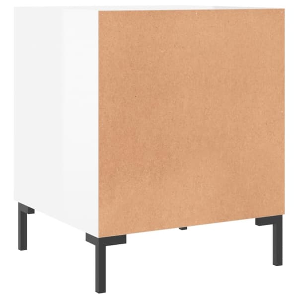 vidaXL Nattbord 2 stk høyglans hvit 40x40x50 cm konstruert tre