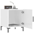 Miniatyrbilde 8 av 11: vidaXL Nattbord 2 stk høyglans hvit 40x40x50 cm konstruert tre