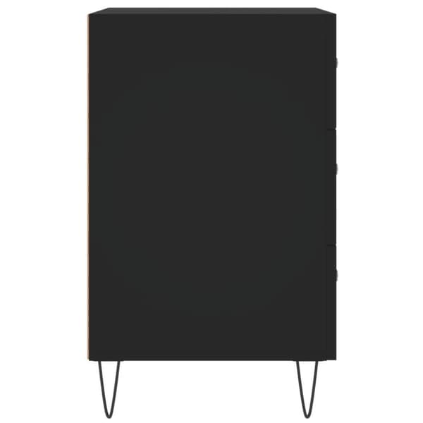 vidaXL Sängbord svart 40x40x66 cm konstruerat trä