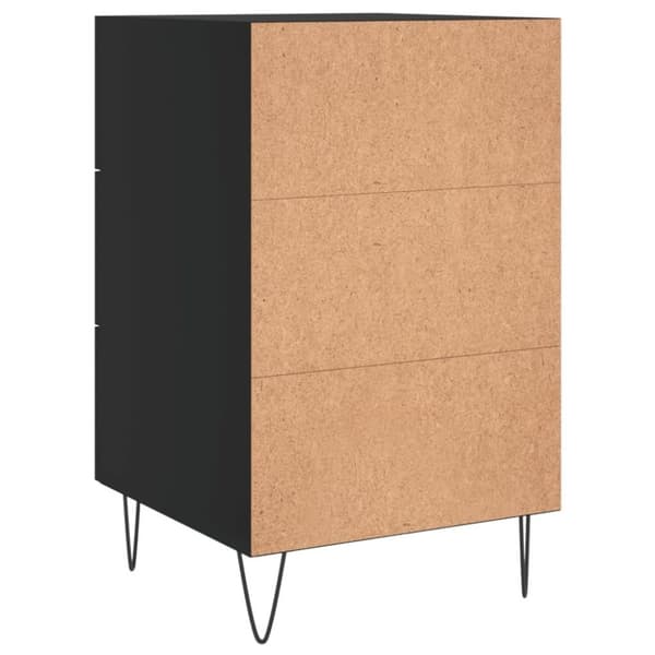 vidaXL Sängbord svart 40x40x66 cm konstruerat trä