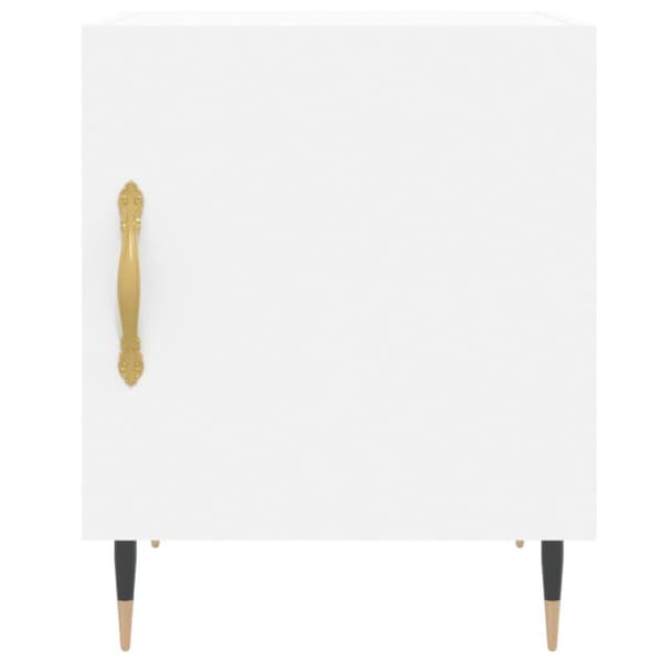 vidaXL sengeborde 2 stk. 40x40x50 cm konstrueret træ hvid