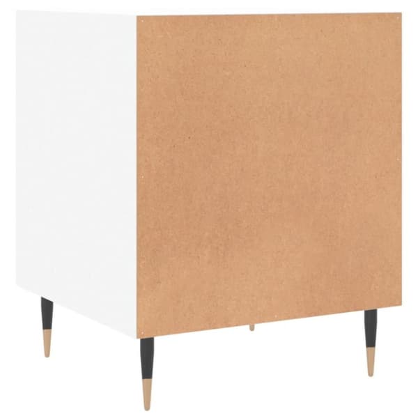 vidaXL sengeborde 2 stk. 40x40x50 cm konstrueret træ hvid