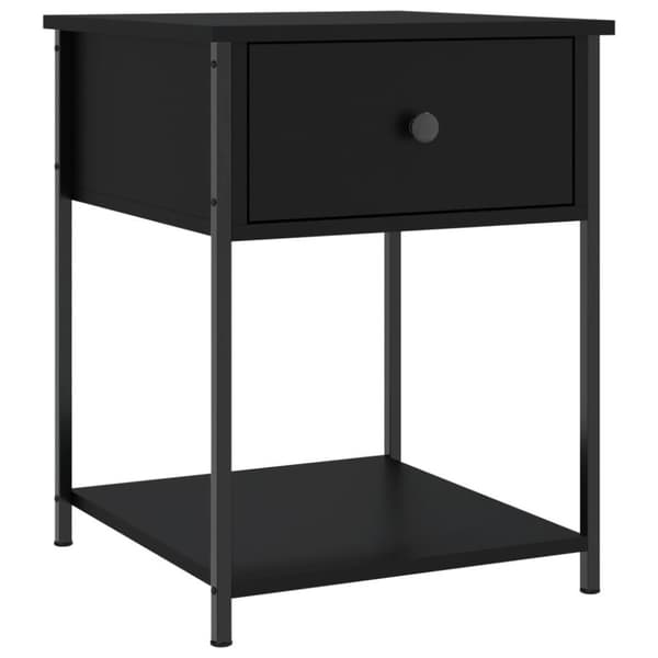 vidaXL Yöpöydät 2 kpl musta 44x45x58 cm tekninen puu