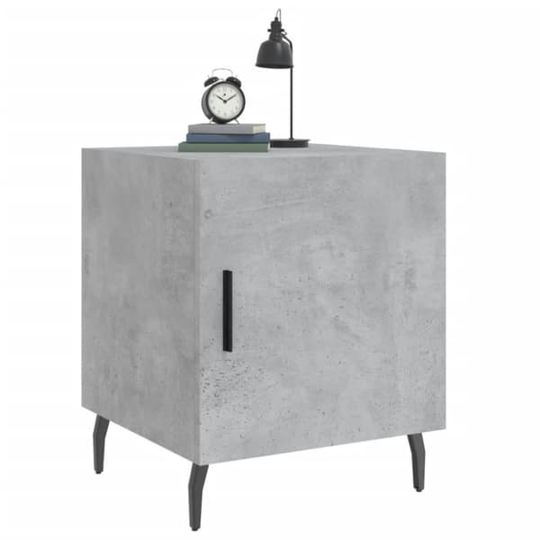 vidaXL Yöpöydät 2 kpl betoninharmaa 40x40x50 cm tekninen puu
