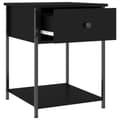 Miniatyrbilde 5 av 11: vidaXL Nattbord 2 stk svart 44x45x58 cm konstruert tre