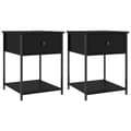 Miniatyrbilde 1 av 11: vidaXL Nattbord 2 stk svart 44x45x58 cm konstruert tre