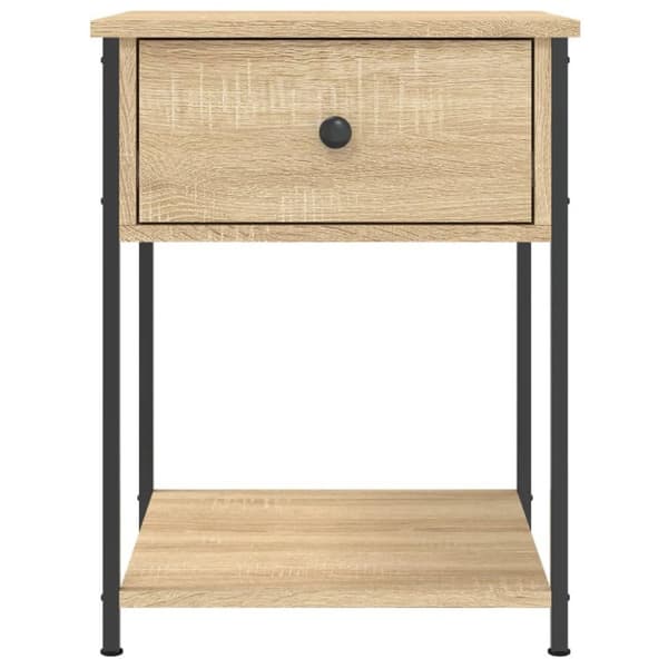 vidaXL sengeborde 2 stk. 44x45x58 cm konstrueret træ sonoma-eg