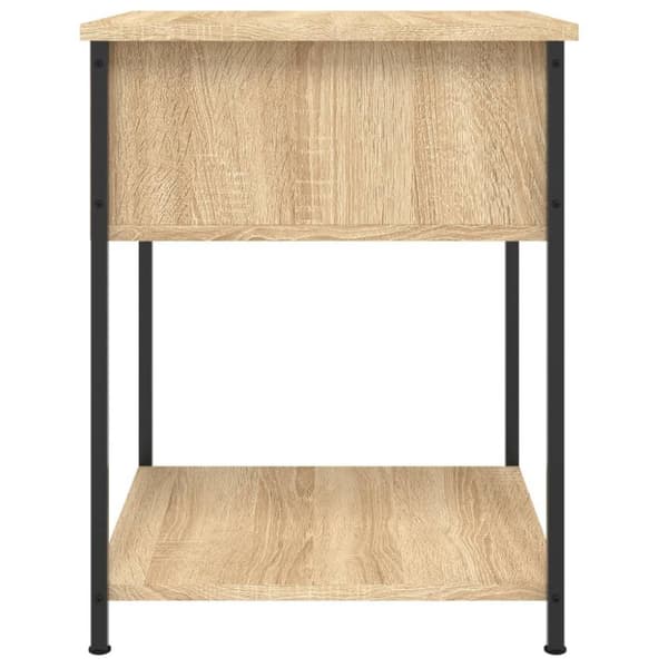 vidaXL sengeborde 2 stk. 44x45x58 cm konstrueret træ sonoma-eg