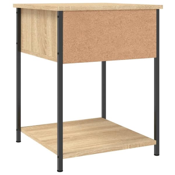 vidaXL sengeborde 2 stk. 44x45x58 cm konstrueret træ sonoma-eg