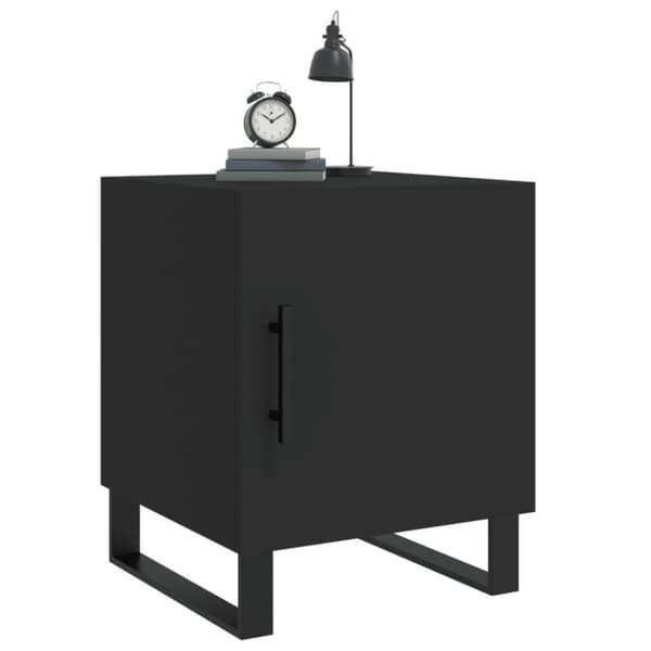 vidaXL sengeborde 2 stk. 40x40x50 cm konstrueret træ sort