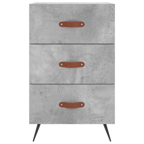 vidaXL Nattbord betonggrå 40x40x66 cm konstruert tre