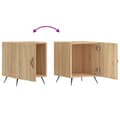 Miniatyrbillede 8 af 11: vidaXL sengeborde 2 stk. 40x40x50 cm konstrueret træ sonoma-eg
