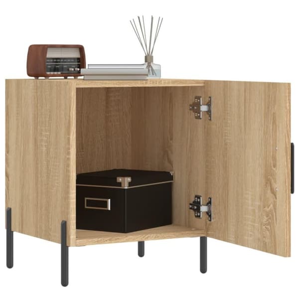 vidaXL Nattbord 2 stk sonoma eik 40x40x50 cm konstruert tre