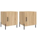 Miniatyrbilde 1 av 11: vidaXL Nattbord 2 stk sonoma eik 40x40x50 cm konstruert tre