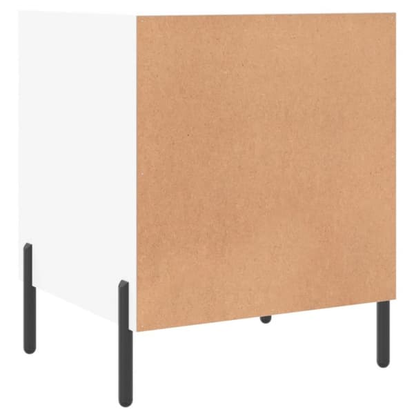 vidaXL sengeborde 2 stk. 40x40x50 cm konstrueret træ hvid højglans