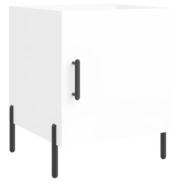 vidaXL Nattbord 2 stk høyglans hvit 40x40x50 cm konstruert tre