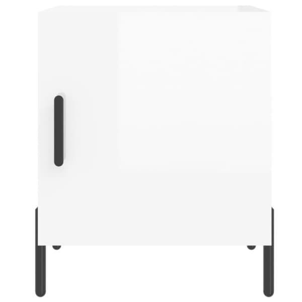 vidaXL Nattbord 2 stk høyglans hvit 40x40x50 cm konstruert tre