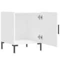 Miniatyrbilde 5 av 11: vidaXL Nattbord 2 stk hvit 40x40x50 cm konstruert tre