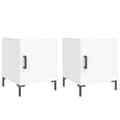 Miniatyrbilde 1 av 11: vidaXL Nattbord 2 stk hvit 40x40x50 cm konstruert tre