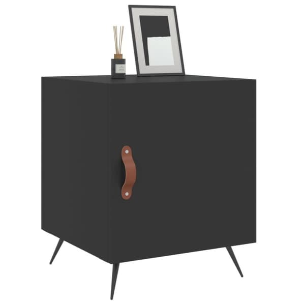 vidaXL sengeborde 2 stk. 40x40x50 cm konstrueret træ sort