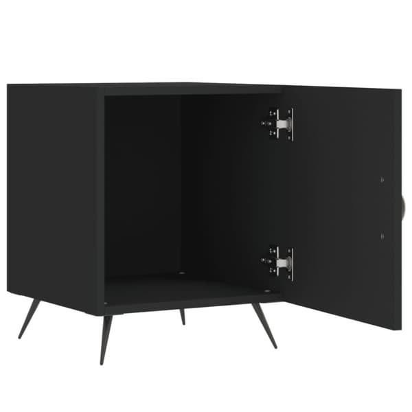 vidaXL sengeborde 2 stk. 40x40x50 cm konstrueret træ sort