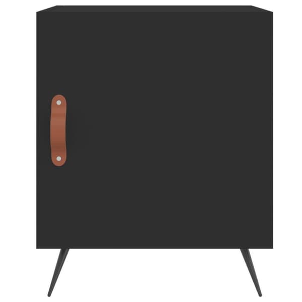 vidaXL sengeborde 2 stk. 40x40x50 cm konstrueret træ sort