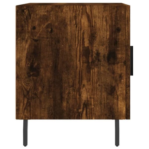 vidaXL Nattbord 2 stk røkt eik 40x40x50 cm konstruert tre