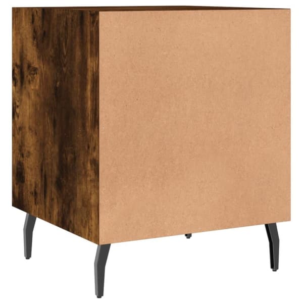 vidaXL Nattbord 2 stk røkt eik 40x40x50 cm konstruert tre