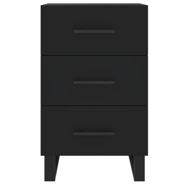 vidaXL sengebord 40x40x66 cm konstrueret træ sort