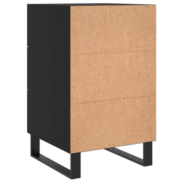 vidaXL sengebord 40x40x66 cm konstrueret træ sort