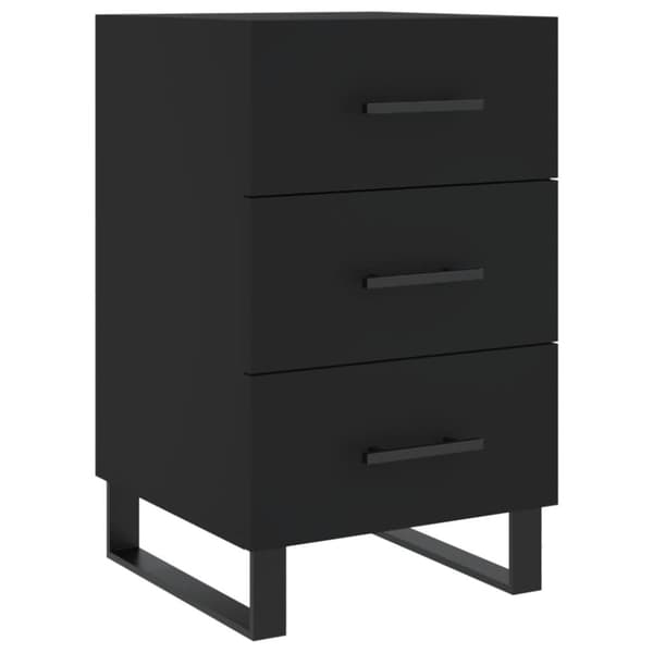 vidaXL sengebord 40x40x66 cm konstrueret træ sort