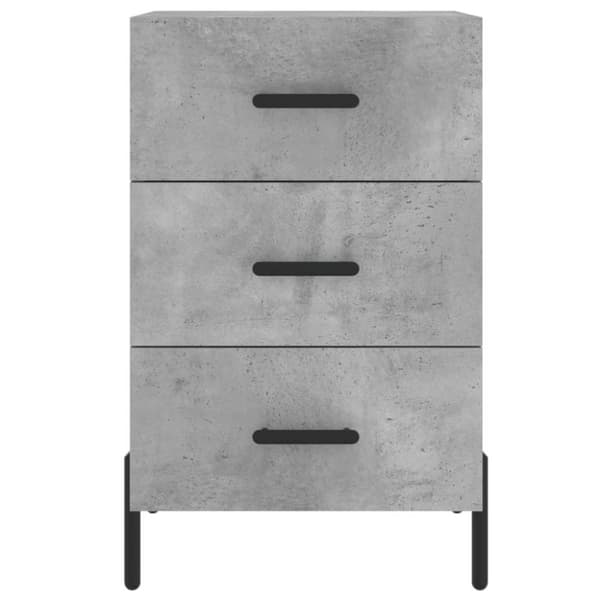 vidaXL sengebord 40x40x66 cm konstrueret træ betongrå