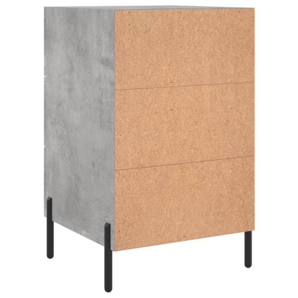 vidaXL sengebord 40x40x66 cm konstrueret træ betongrå