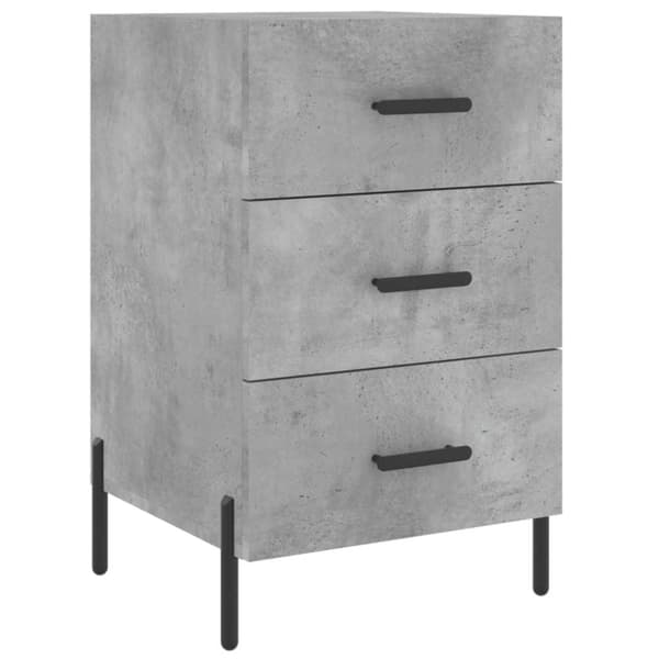 vidaXL sengebord 40x40x66 cm konstrueret træ betongrå