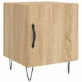 Miniatyrbillede 4 af 11: vidaXL sengeborde 2 stk. 40x40x50 cm konstrueret træ sonoma-eg