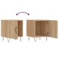 Miniatyrbillede 8 af 11: vidaXL sengeborde 2 stk. 40x40x50 cm konstrueret træ sonoma-eg