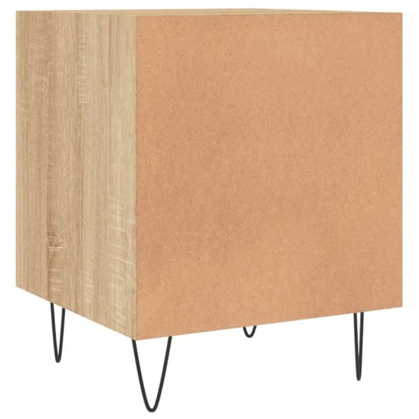 vidaXL sengeborde 2 stk. 40x40x50 cm konstrueret træ sonoma-eg