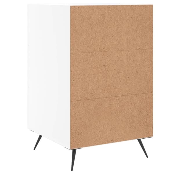vidaXL Sängbord vit 40x40x66 cm konstruerat trä